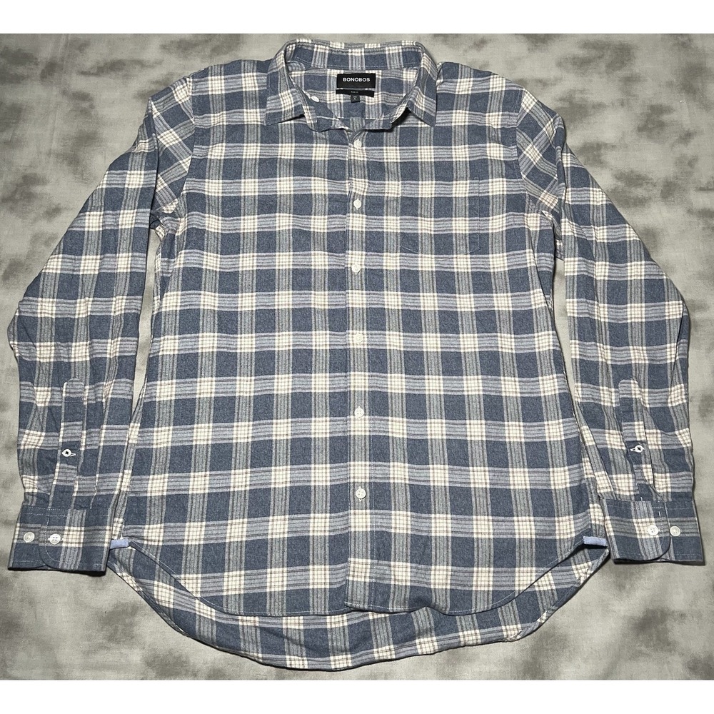 Bonobos Shirt Men Size XL Lightweight Flannel Slim Brentford Jasper Plaid Soft
